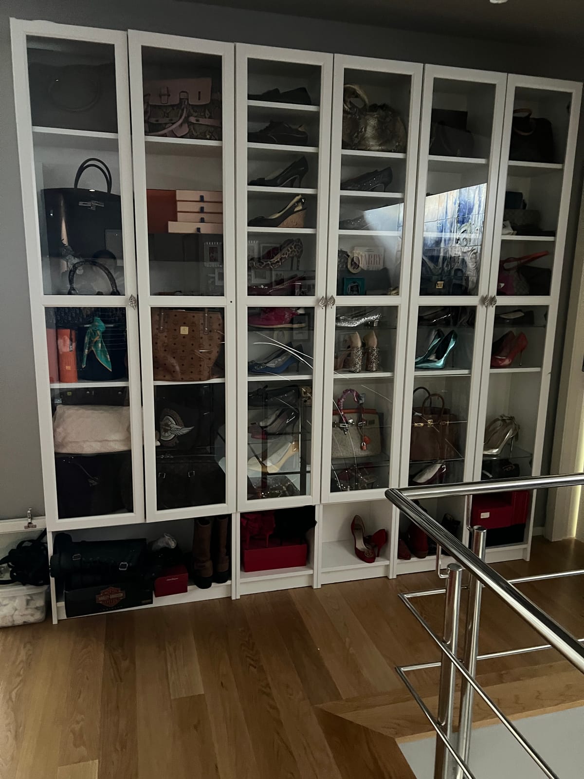 Various Ikea Billy with Doors, shelves