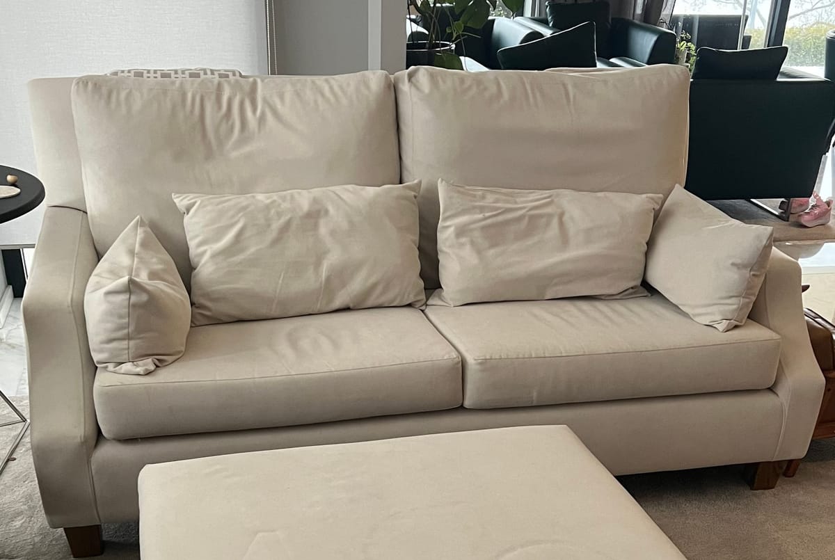 Quality Custom made 3 seater Sofa (made in 2025) - easy clean suede