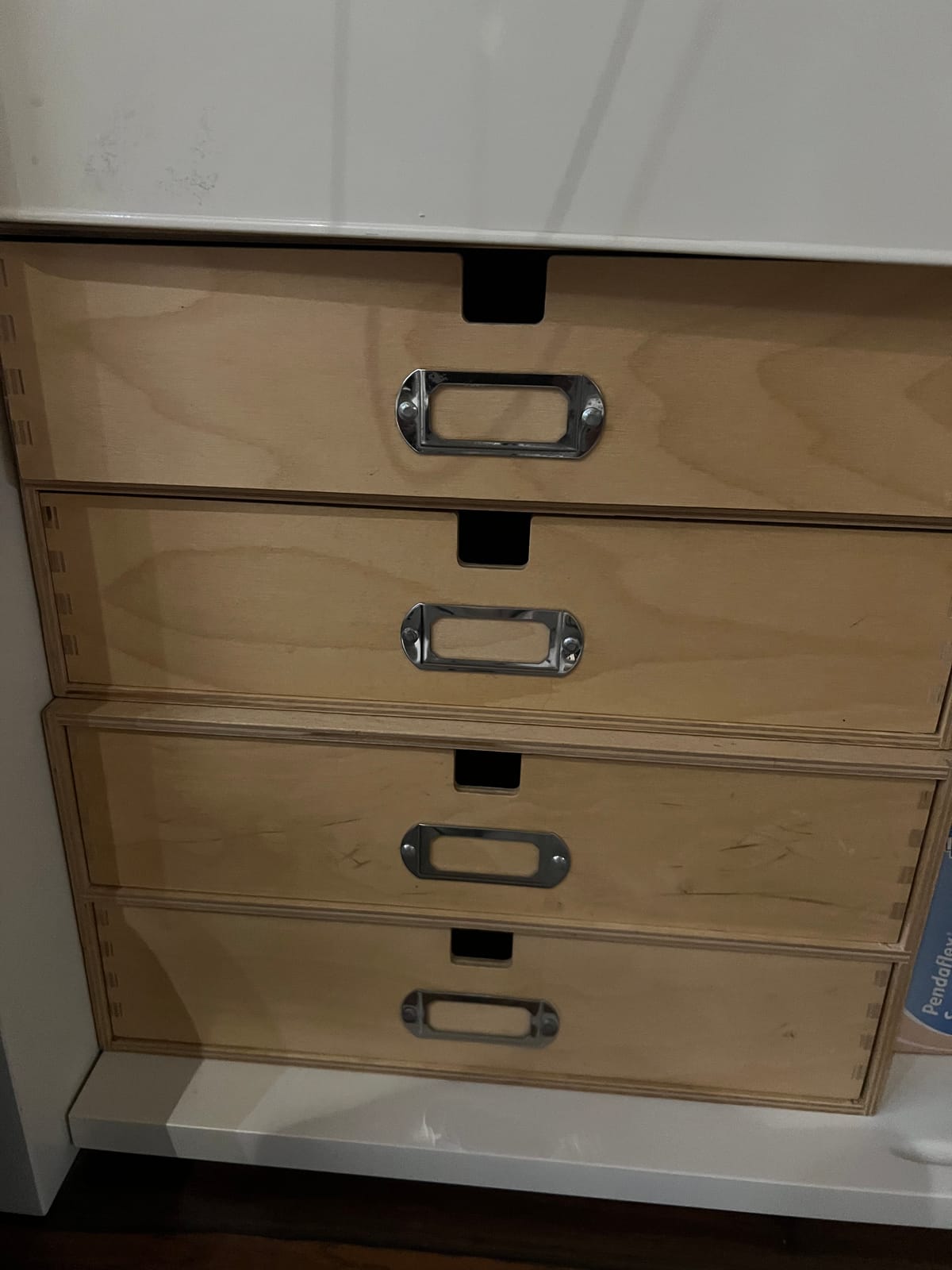 Wooden drawers x 8 sets (each set has 2 drawers)
